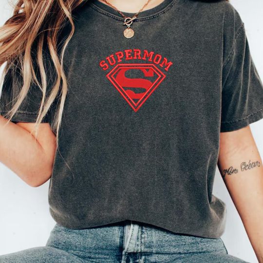 Discover Super Mom Shirt, SuperHero Mama Tee, Motherhood Crewneck, Mother's Day Gift