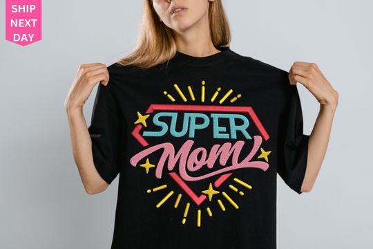 Discover Super Mom Gildan T-Shirt: Mother's Day Matching Tee