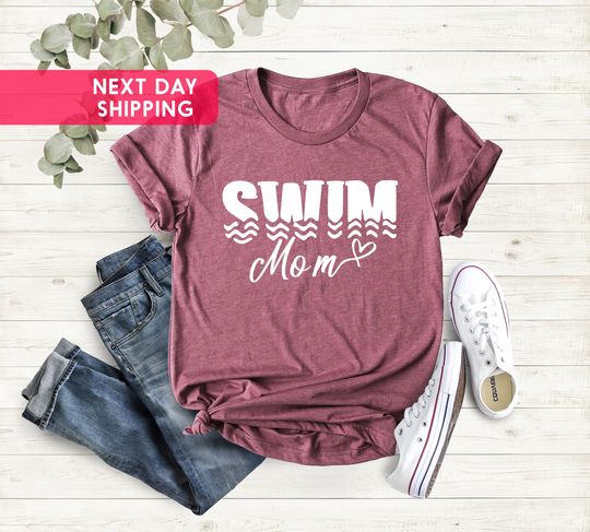 Discover Swim Mom T-Shirt, Funny Mom T-shirt, Family Shirts, Mom Life Tshirt, Mama T-Shirts, Swimmer Mom Shirt