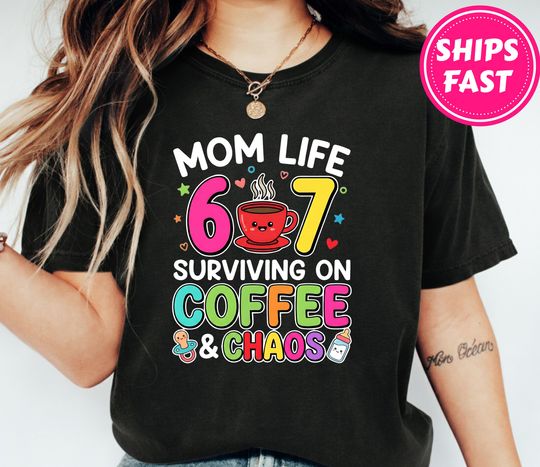 Discover Comfort Colors Mom Life Shirt Funny 6 7 Six Seven Tee Tired Moms Shirt Mothers Day Shirt Mom Appreciation Shirt