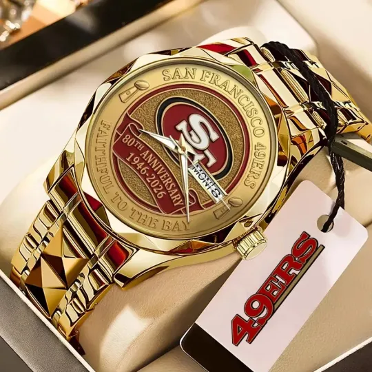Discover 49ers 80th Anniversary Alloy Luxury Quartz Watch