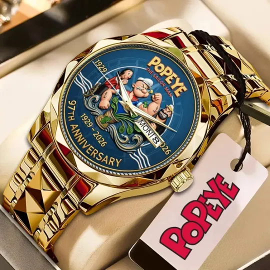 Discover Popeye The Sailor Man 97th Anniversary Alloy Luxury Quartz Watch