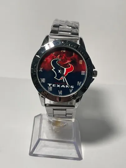 Discover Houston Texans Logo Stainless Steel Men's Watch