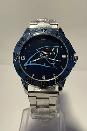 Discover Carolina Panthers Logo Men's Stainless Steel Watch