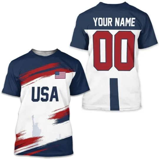 Custom USA Soccer Jersey Personalized Name Number Shirt, World Cup 2026 Fan Gift