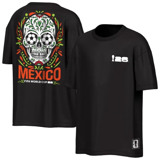 Discover Men's Outerstuff  Black FIFA World Cup 2026 Rally Oversized 2-Hit T-Shirt