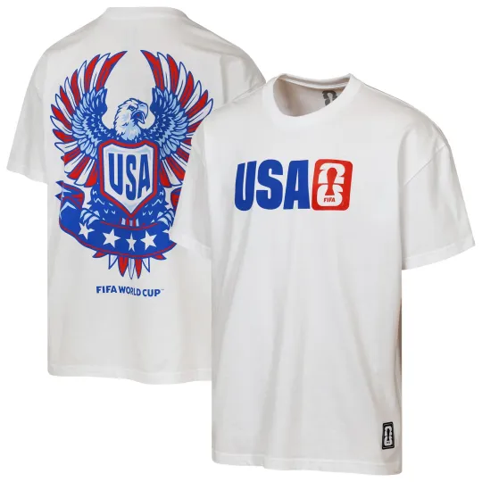Discover Men's Outerstuff  White USMNT FIFA World Cup 2026 Livery Oversized 2-Hit T-Shirt