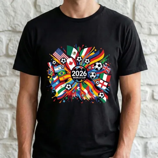 Discover World Cup 2026 All Nations Soccer Fan Shirt Global Football Tee