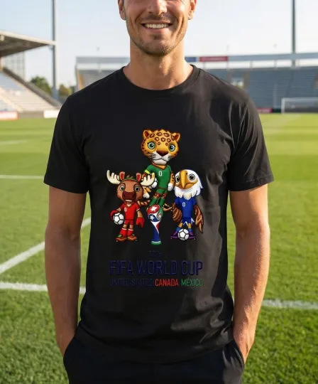 Discover Funny 2026 FIFA World Cup UNITED STATES CANADA Graphic Unisex T-Shirt SIZE S-5XL