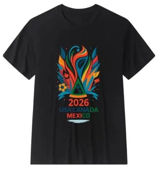 World Cup 2026 USA CANADA MEXICO Graphic Unisex T-Shirt SIZE S-5XL
