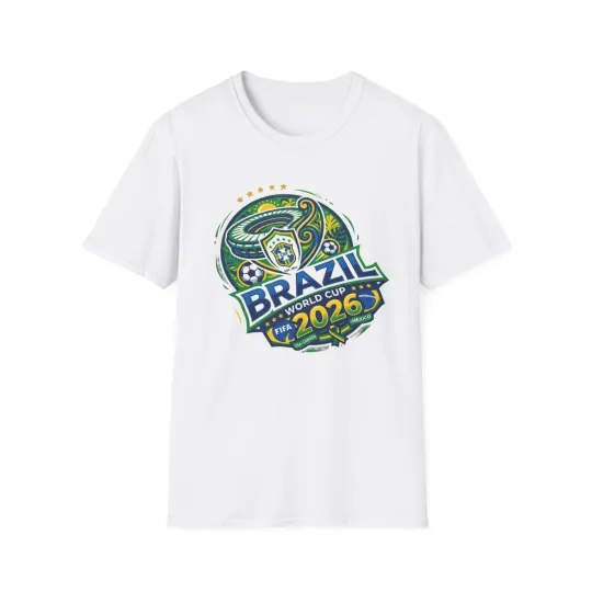 Discover Brazil World Cup 2026 soccer crest T-Shirt | Brazil graphic tee
