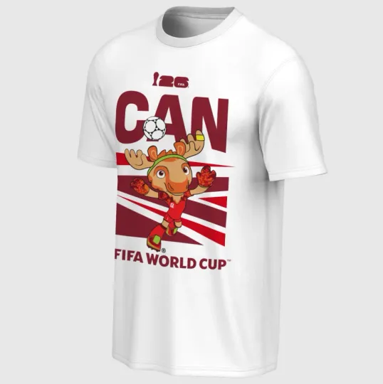 Discover 2026 World Cup Canada Mascot White T-Shirt