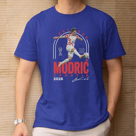 Discover Modric Inspired World Football Legend Style Graphic Tee, Croatia Star Player #10 Tribute Design, 2026 Soccer Cup Gift For Fan Unisex T-Shirt