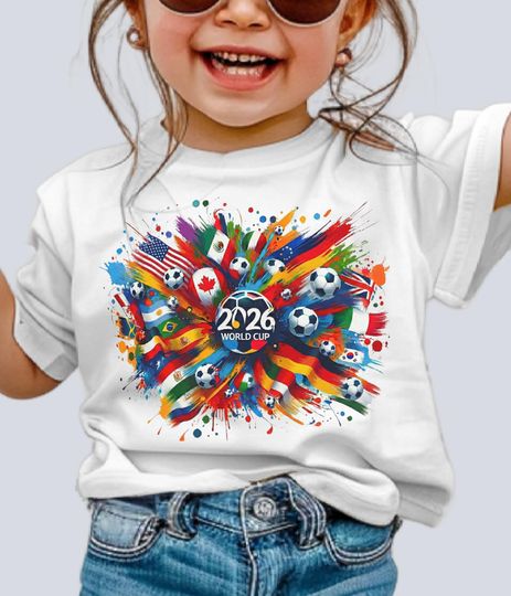 Discover World Soccer 2026 Kids T-shirt: Youth Toddler Game Usa Flag Clothing