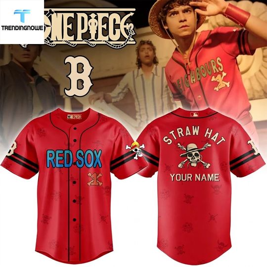 Boston Red Sox One Piece Live Action Luffy Neighbours Jersey 2026