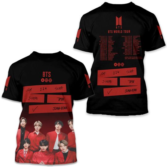 BTS WORLD TOUR 2026 Limited Edition T-shirt 3D
