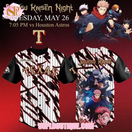 Texas Rangers x Jujutsu Satoru Night 2026 Jersey