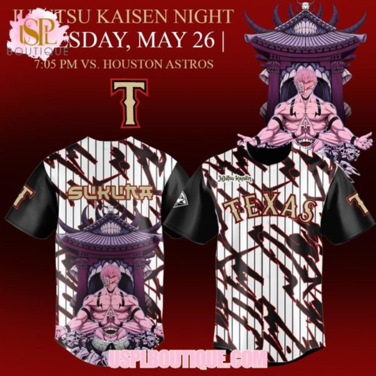 Discover Texas Rangers x Jujutsu Satoru Night “Sukuna” 2026 Jersey