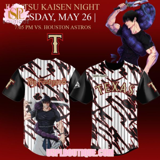 Texas Rangers x Jujutsu Satoru Night “Toji” 2026 Jersey
