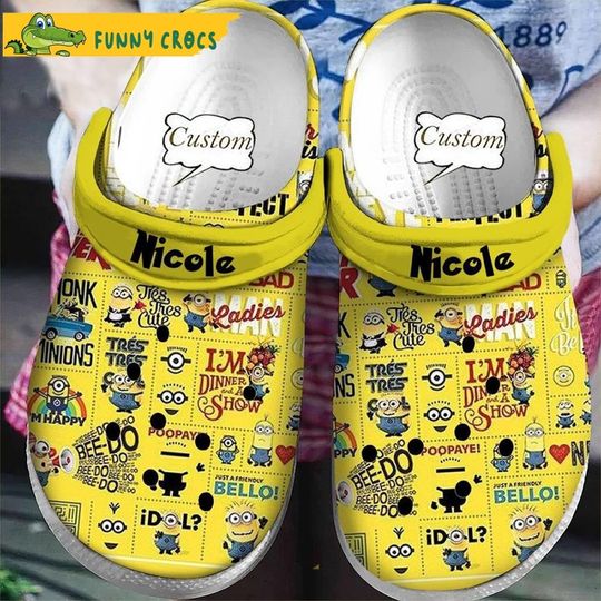 Minion Cartoon Clog Shoes, Clogs Shoes For Men Women and Kid