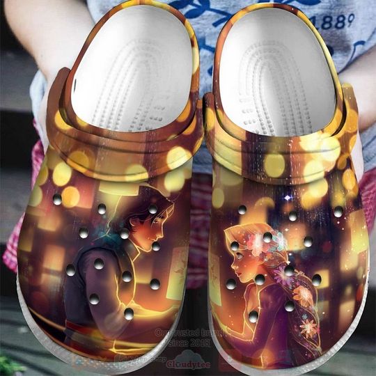 Tangled Rapunzel Cartoon Clog Shoes, Clogs Shoes For Men Women and Kid
