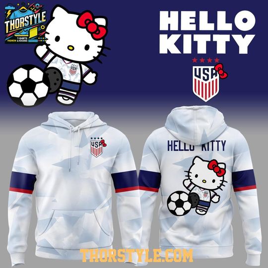 USA World Cup 2026 National Soccer Team Hello Kitty Hoodie