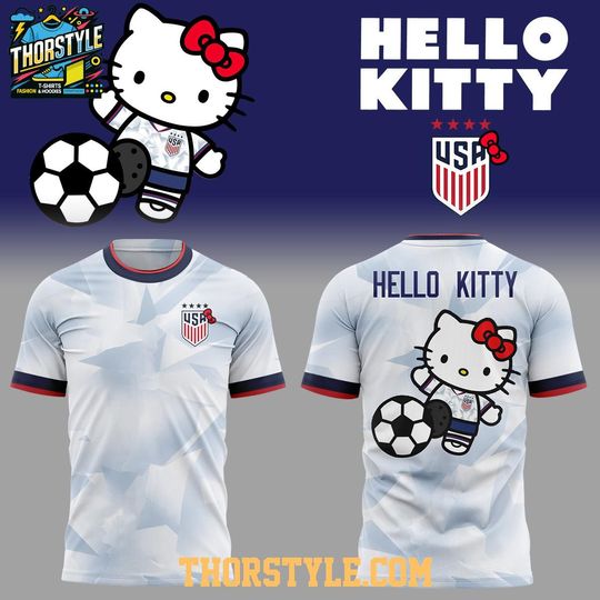 USA World Cup 2026 National Soccer Team Hello Kitty T-Shirt