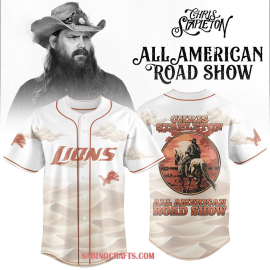 Detroit Lions x Chris Stapleton 2026 All American Road Show Baseball Jersey