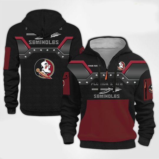 Florida State Seminoles – 3D Quarter Zip Hoodie For Fans