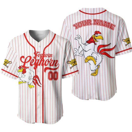 Custom Looney Tune Foghorn Leghorn Simple Baseball, Custom Kids, Youth, Adult, Birthday, Cartoon Team Outfit