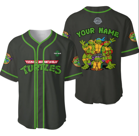 Custom Ninja Turtles Baseball Jersey Polyester TMNT Shirt