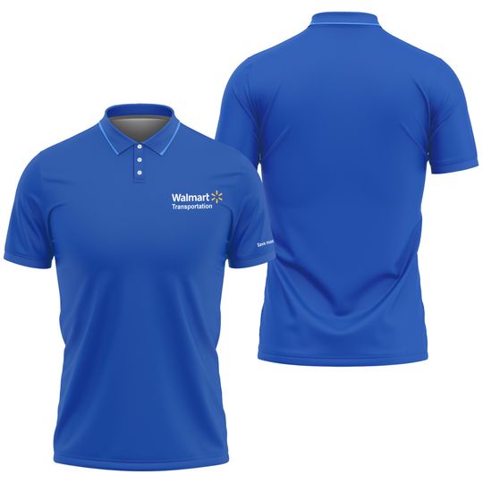 Walmart Transportation Blue Polo Shirt Men’s