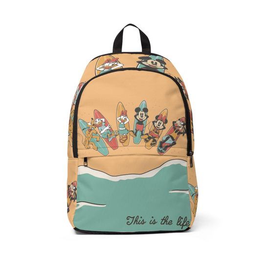 Discover Beach Surfing Disney Gang Backpack, Summer Travel Daypack