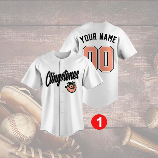 Discover Custom Clingstones Baseball Jersey, Personalized Softball Shirt, Your Name and Number, Sports Team Uniform, Fan Gift Idea
