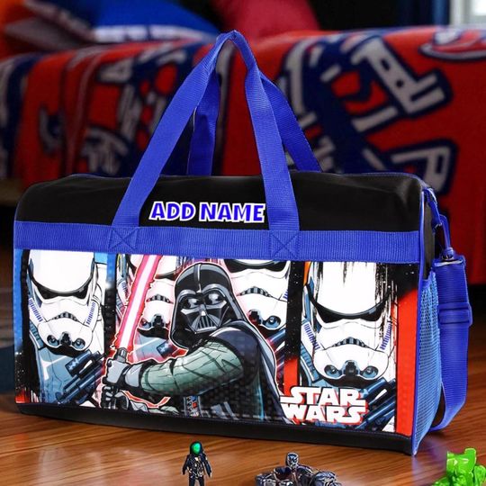 Discover Personalized Duffel Bag for Kids - Travel, Sleepover Overnight Bag Featuring Star Wars Darth Vader