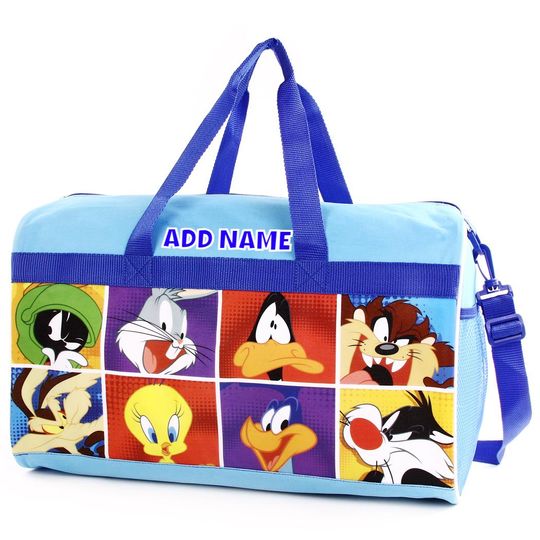 Discover Personalized Duffel Bag for Kids - Travel, Sleepover Overnight Bag Featuring The Looney Tunes