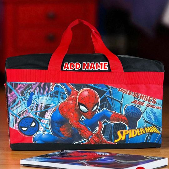 Discover Personalized Duffel Bag for Kids - Travel, Sleepover Overnight Bag Featuring Marvel Spider Man
