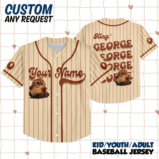 Discover Custom Disney King George Pixar Movie Hoppers Jersey, Disney Family Matching Jersey, Disneyworld Vacation, Mabel, Ellen Bear, Tom Lizard