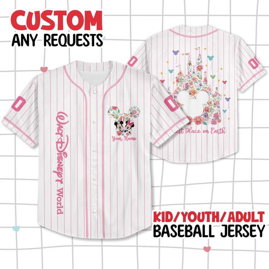 Discover Personalize Disney mickey Mouse Happiest Place on Earth, Custom Kid Youth Adult Disney Jersey, Mickey and Friends Disney Mickey Safari Shirt