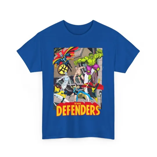 Defenders T-Shirt - John Byrne Art - Marvel Comics - Dr Strange, Nighthawk, Hulk