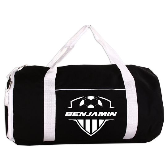 Discover Soccer Sport/Gym Roll Duffel Bag Personalized with Name, Team Name, Slogan, Studio or text of your choice