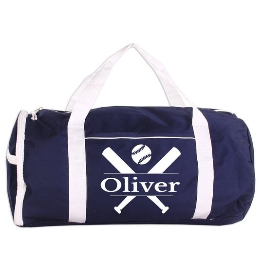 Discover Baseball Sport/Gym Roll Duffel Bag Personalized with Name, Team Name, Slogan, Studio or text of your choice