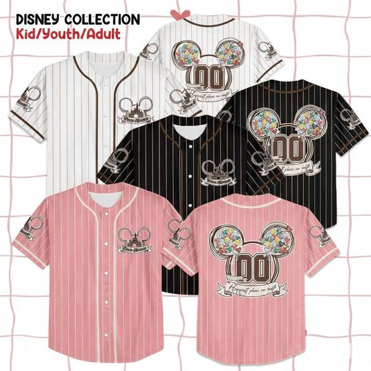Discover Personalize Disney Happiest Place on Earth, Custom Kid Youth Adult Disney Jersey