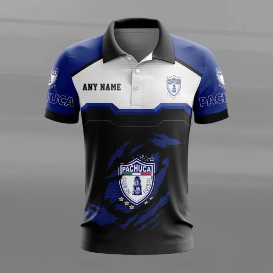 Discover LIGA MX C.F. Pachuca Personalized Name MultiColor Polo Shirt Design Hot2026