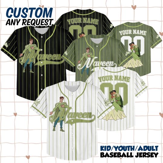 Custom Prince Naveen Baseball Jersey, Princess And The Frog Shirt, Disneyland Apparel