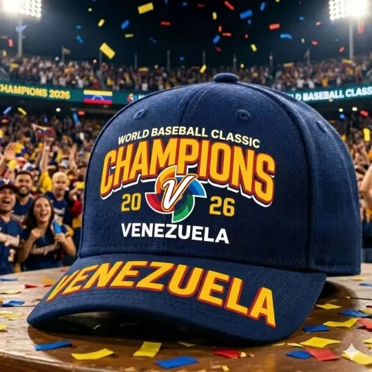 Discover Venezuela Team Champs World Baseball Classic Cap - Print Hat, One Size