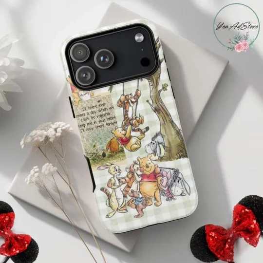 Discover Vintage Winnie The Pooh Phone Case For Iphone,  Pooh Friends Christmas iPhone Ca