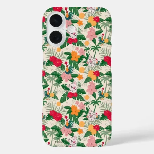 Discover Pua and Heihei Tropical Pattern Tough Case iPhone Case