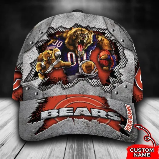 Discover football Football Chicago Team Bears Mascot Custom Classic cap