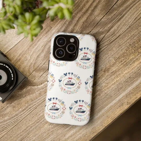 Discover Disney Cruise Nautical Sailboat Pattern Phone Case